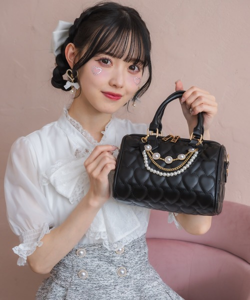 ハートキルティングチェーンBAG（ハンドバッグ）｜ROJITA