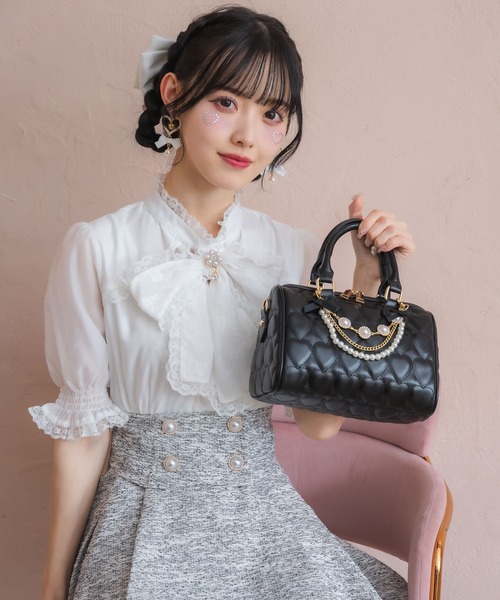 ハートキルティングチェーンBAG（ハンドバッグ）｜ROJITA（ロジータ