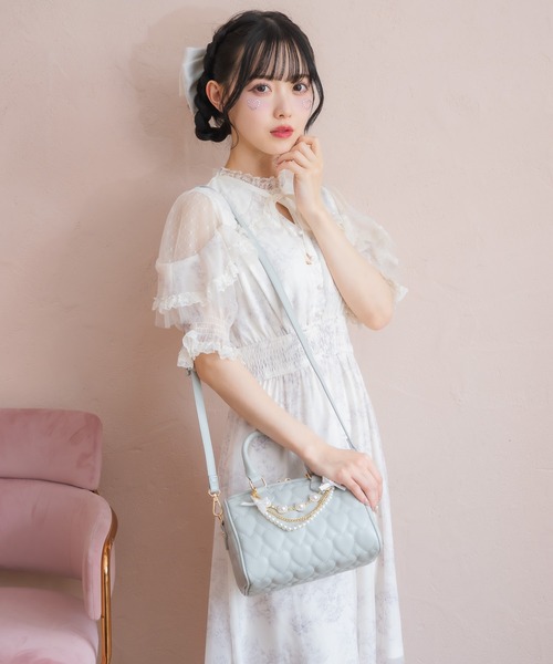 ROJITA（ロジータ）の「ハートキルティングチェーンBAG（ハンドバッグ・レディース・ホワイト/ブラック/サックスブルー/ピンク・FREE）」の17枚目の写真