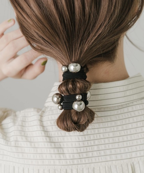 ☆*:.。.ミーコ.。.:*☆ヘアゴム SMELLY｜コンビメッキメタルボールヘアゴム | Rakuten Fashion