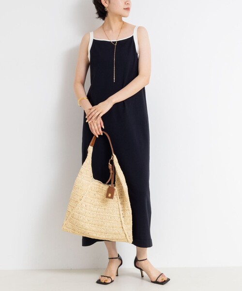 NOLLEY’S Sophi(ノーリーズソフィ)の「《手洗い可能》配色ニットロングキャミワンピース(ワンピース・レディース・ダークネイビー/ブラウン・38)」の12枚目の写真