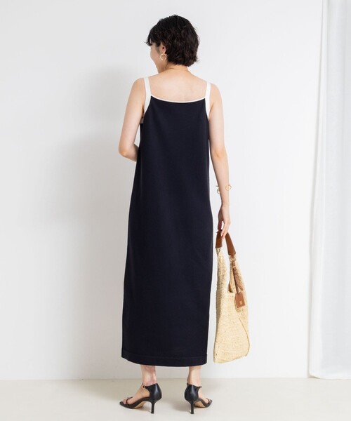 NOLLEY’S Sophi(ノーリーズソフィ)の「《手洗い可能》配色ニットロングキャミワンピース(ワンピース・レディース・ダークネイビー/ブラウン・38)」の15枚目の写真