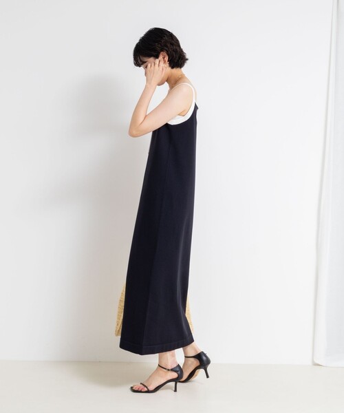 NOLLEY’S Sophi(ノーリーズソフィ)の「《手洗い可能》配色ニットロングキャミワンピース(ワンピース・レディース・ダークネイビー/ブラウン・38)」の16枚目の写真