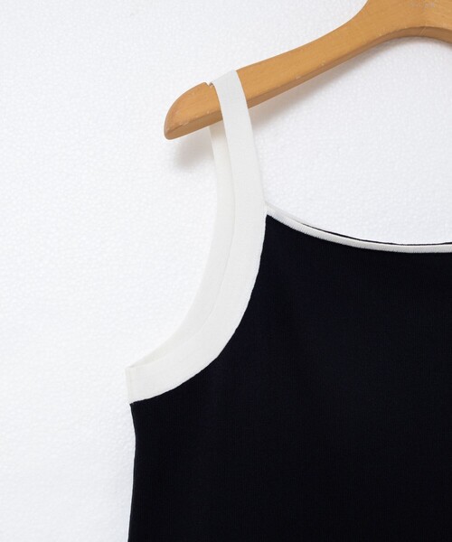 NOLLEY’S Sophi(ノーリーズソフィ)の「《手洗い可能》配色ニットロングキャミワンピース(ワンピース・レディース・ダークネイビー/ブラウン・38)」の21枚目の写真