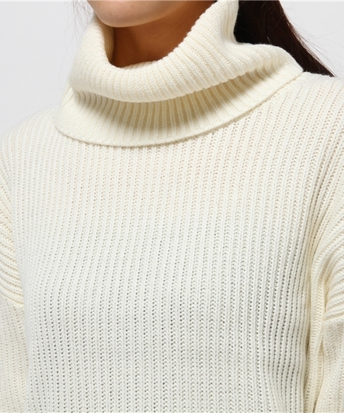 Luz Llena (philter)（ラズレナ　フィルター）の「[ウール混]ビッグタートルネックニット/トップス（ニット/セーター・レディース・ミント/ネイビー/オフホワイト/グレー/ブラック・MEDIUM/LARGE）」の9枚目の写真