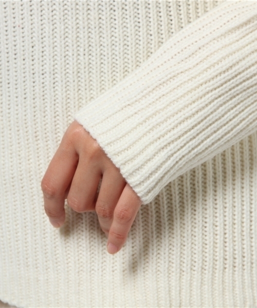 Luz Llena (philter)（ラズレナ　フィルター）の「[ウール混]ビッグタートルネックニット/トップス（ニット/セーター・レディース・ミント/ネイビー/オフホワイト/グレー/ブラック・MEDIUM/LARGE）」の10枚目の写真