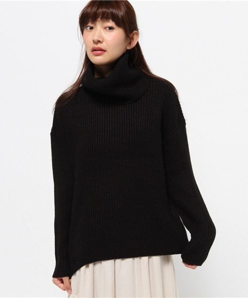 Luz Llena (philter)（ラズレナ　フィルター）の「[ウール混]ビッグタートルネックニット/トップス（ニット/セーター・レディース・ミント/ネイビー/オフホワイト/グレー/ブラック・MEDIUM/LARGE）」の18枚目の写真