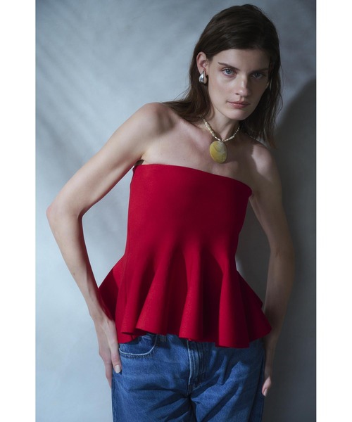 Estella.K(エステラケー)の「Raisa Knit Top ベアニットペプラムニットTOP(その他トップス・レディース・ホワイト/ブラック/レッド/ピンク/イエロー・FREE)」の20枚目の写真