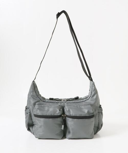 URBAN RESEARCH Sonny Label（アーバンリサーチサニーレーベル）の「グログラン2ポケットショルダーバッグ（ショルダーバッグ・レディース・ブラック/グレー・ONE）」の7枚目の写真