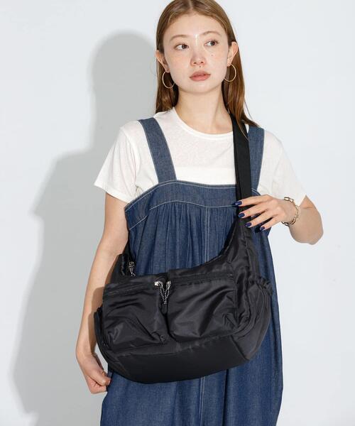 URBAN RESEARCH Sonny Label（アーバンリサーチサニーレーベル）の「グログラン2ポケットショルダーバッグ（ショルダーバッグ・レディース・ブラック/グレー・ONE）」の14枚目の写真