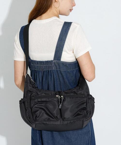 URBAN RESEARCH Sonny Label（アーバンリサーチサニーレーベル）の「グログラン2ポケットショルダーバッグ（ショルダーバッグ・レディース・ブラック/グレー・ONE）」の15枚目の写真