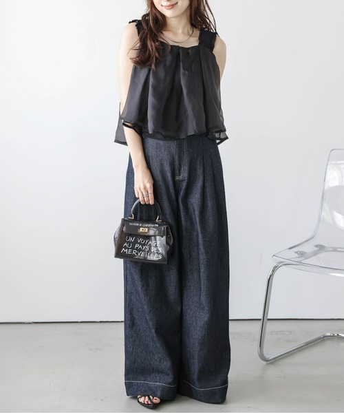 AMELY(エミリー)の「バックリボンシアービスチェ(その他トップス・レディース・ブラック/ホワイト・フリー)」の11枚目の写真
