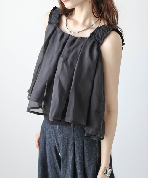 AMELY(エミリー)の「バックリボンシアービスチェ(その他トップス・レディース・ブラック/ホワイト・フリー)」の14枚目の写真