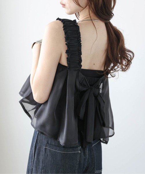 AMELY(エミリー)の「バックリボンシアービスチェ(その他トップス・レディース・ブラック/ホワイト・フリー)」の15枚目の写真