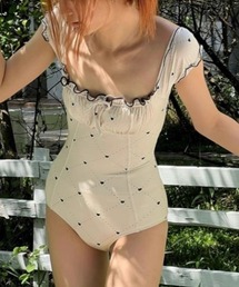 ENLIKE（エンリケ）の「ボックスネックガーリーオールインワンスイムウェア（水着・レディース）」