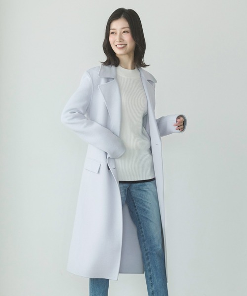 sankyo shokai(サンキョウショウカイ)の「チェスターコート ダブルフェイス(チェスターコート・レディース・ライトグレー/ライトブルー・FREE)」の11枚目の写真