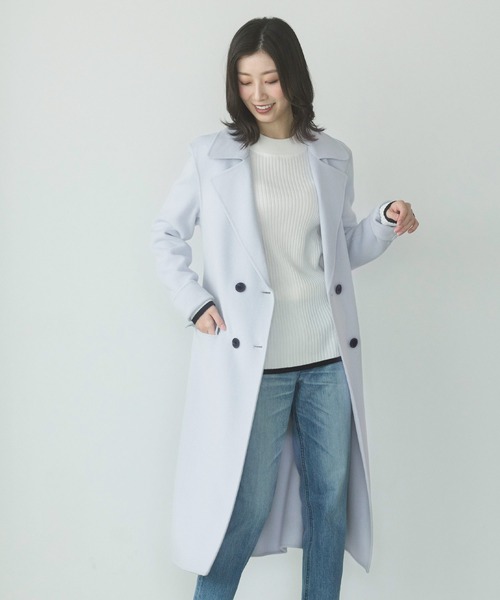 sankyo shokai(サンキョウショウカイ)の「チェスターコート ダブルフェイス(チェスターコート・レディース・ライトグレー/ライトブルー・FREE)」の13枚目の写真