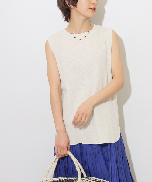 JOURNAL STANDARD relume(ジャーナルスタンダード レリューム)の「《追加2》TCワッフルノースリーブ(Tシャツ/カットソー・レディース・ホワイト/ブラック/ストーン・FREE)」の19枚目の写真