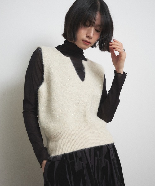 セール】スパンコールショートベスト（ベスト）｜Shelly island