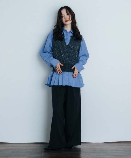 スパンコールショートベスト（ベスト）｜Shelly island（シェリー