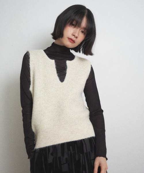 スパンコールショートベスト（ベスト）｜Shelly island（シェリー