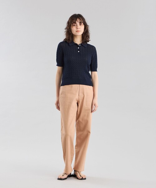 MACKINTOSH PHILOSOPHY（ﾏｯｷﾝﾄｯｼｭ ﾌｨﾛｿﾌｨｰ）の「GREY LABEL シンチバックワイドデニム（デニムパンツ・レディース・ブルー/ダークネイビー/オレンジ・1/2/5/6）」の7枚目の写真