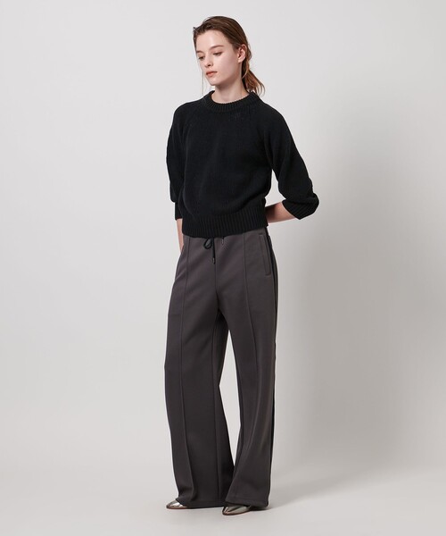 ASTRAET（アストラット）の「＜ASTRAET＞3G クルーネック ニット（ニット/セーター・レディース・ブラック/オフホワイト・FREE）」の8枚目の写真