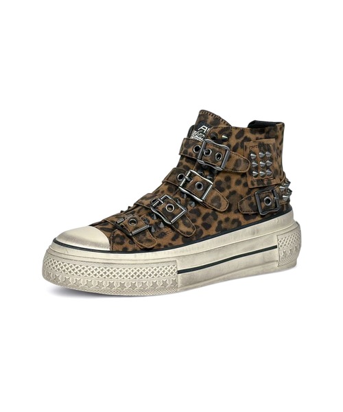 ASH/アッシュ 【RAINBOW STUDS】レオパード柄厚底スタッズ