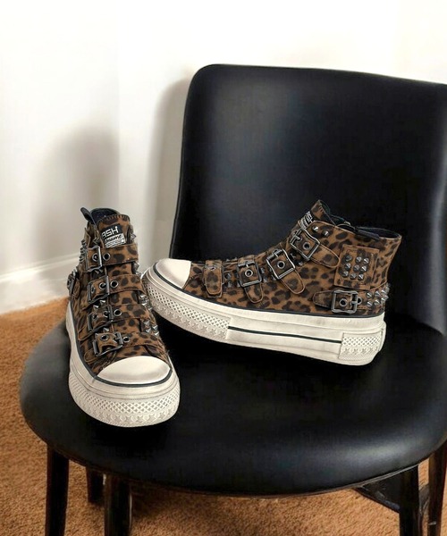 ASH（アッシュ）の「ASH/アッシュ 【RAINBOW STUDS】レオパード柄厚底スタッズハイカットスニーカー ボリュームソール 5cmヒール（スニーカー・レディース・ブラウン/グレー・37/36/38）」の9枚目の写真