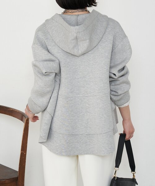 Jena espace merveilleux（ジェナ　エスパスメルヴェイユ）の「【新色登場！】フリル切替パーカー（パーカー・レディース・グレー/ネイビー/アイボリー/ライトグレー・FREE）」の22枚目の写真