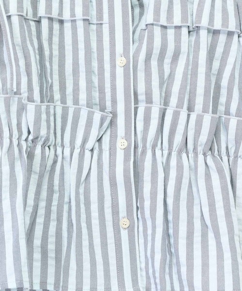 3.3 Field Trip （3.3フィールドトリップ）の「3.3 Field Trip／ノースリーブフリルブラウス（シャツ/ブラウス・レディース・その他1/サックスブルー/オフホワイト・FREE）」の13枚目の写真