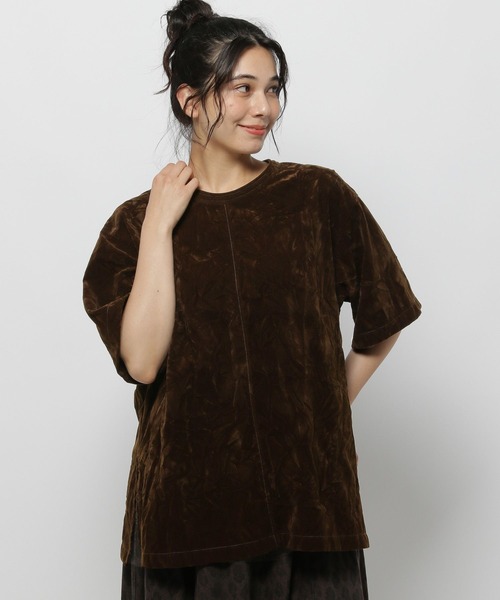 セール】ベロアTEEブラウス（シャツ/ブラウス）｜niko and