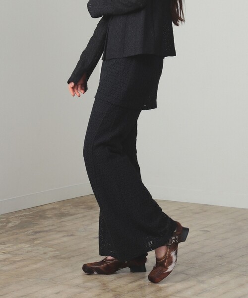 Ray BEAMS（レイビームス）の「レース スカート セット フレア パンツ（その他パンツ・レディース・ブラック/ホワイト・ONE SIZE）」の11枚目の写真