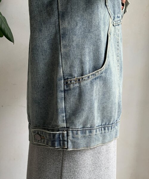 DouDou(ドゥドゥ)の「オーバーサイズデニムジャケット(その他アウター・レディース・インディゴブルー・FREE)」の19枚目の写真