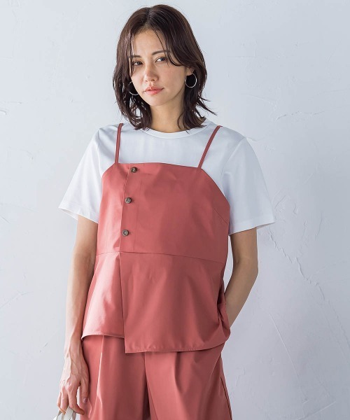 LAUTREAMONT(ロートレアモン)の「アシメラップキャミブラウス≪セットアップ対応/洗濯機で洗える≫(シャツ/ブラウス・レディース・オレンジ/ベージュ・9号)」の21枚目の写真