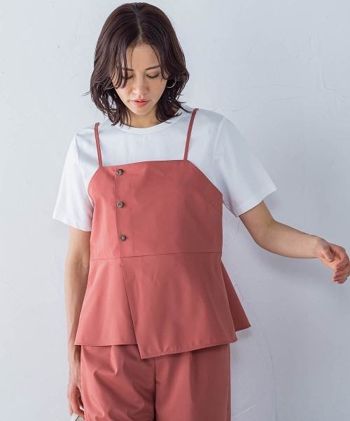 LAUTREAMONT(ロートレアモン)の「アシメラップキャミブラウス≪セットアップ対応/洗濯機で洗える≫(シャツ/ブラウス・レディース・オレンジ/ベージュ・9号)」の18枚目の写真