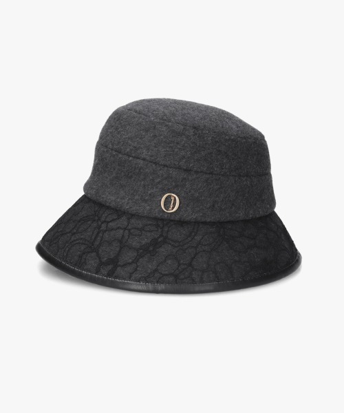 Chapeau d' O（シャポードオー）の「Chapeau d' O  Race Brim Beaver Cloche / シャポードオー（ハット・レディース・ライトベージュ/ダークグレー/ベージュ・M/57.5cm）」の4枚目の写真