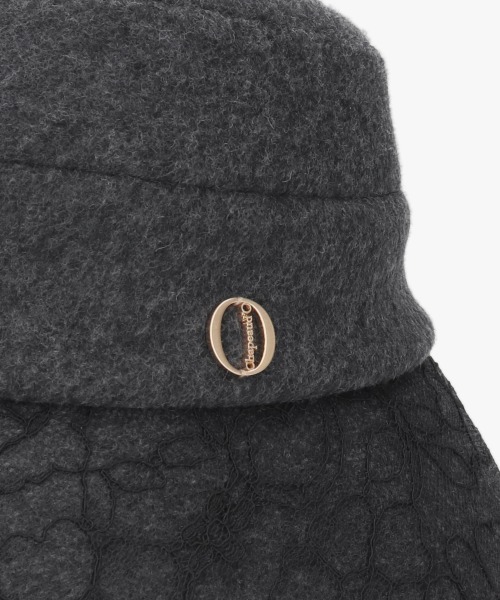 Chapeau d' O（シャポードオー）の「Chapeau d' O  Race Brim Beaver Cloche / シャポードオー（ハット・レディース・ライトベージュ/ダークグレー/ベージュ・M/57.5cm）」の8枚目の写真
