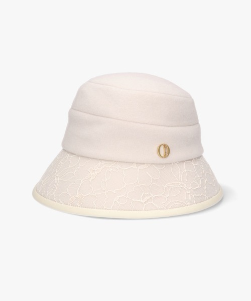 Chapeau d' O（シャポードオー）の「Chapeau d' O  Race Brim Beaver Cloche / シャポードオー（ハット・レディース・ライトベージュ/ダークグレー/ベージュ・M/57.5cm）」の19枚目の写真