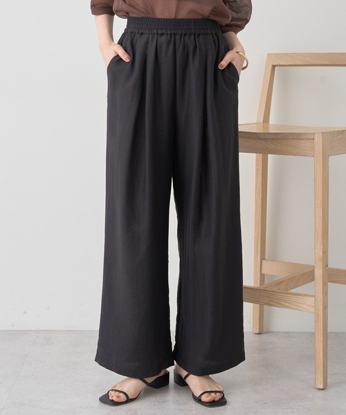 earth music&ecology（アースミュージックアンドエコロジー）の「リラックスタックパンツ（その他パンツ・レディース・チャコールグレー/ブラック/ブラウン・FREE）」の9枚目の写真