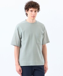 ニットコンビTシャツ ケーブルニット×ブロード