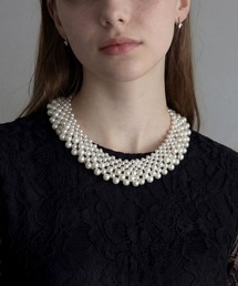 Merry Gem（メリージェム）の「【Merry Gem】選べるバリエーション パール付け襟 パールネックレス 結婚式 パーティー オケージョン 二次会 成人式 同窓会 謝恩会 KNF-TP（ネックレス）」