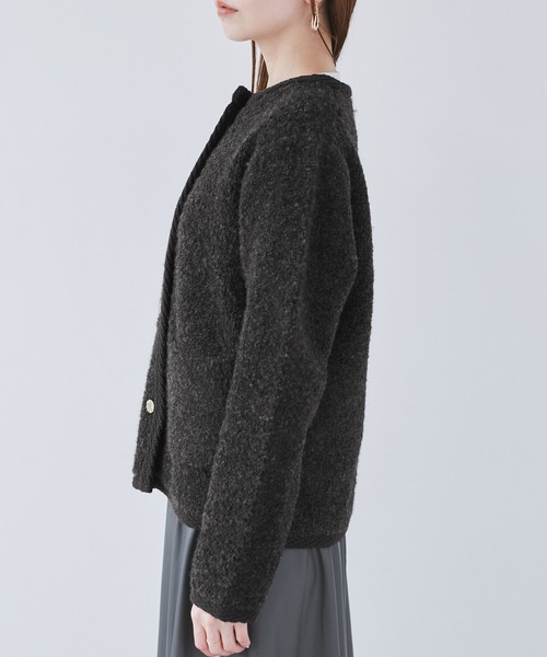 ROPE' PICNIC（ロペピクニック）の「ループ編みニットカーディガン（カーディガン/ボレロ・レディース・チャコールグレー/キナリ/ネイビー・FREE）」の10枚目の写真