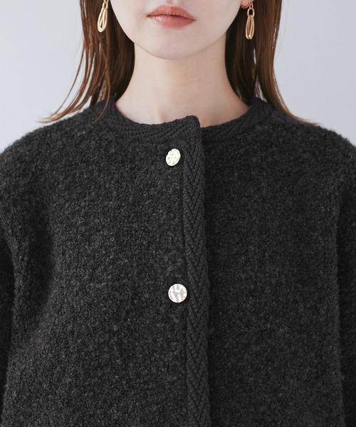 ROPE' PICNIC（ロペピクニック）の「ループ編みニットカーディガン（カーディガン/ボレロ・レディース・チャコールグレー/キナリ/ネイビー・FREE）」の12枚目の写真