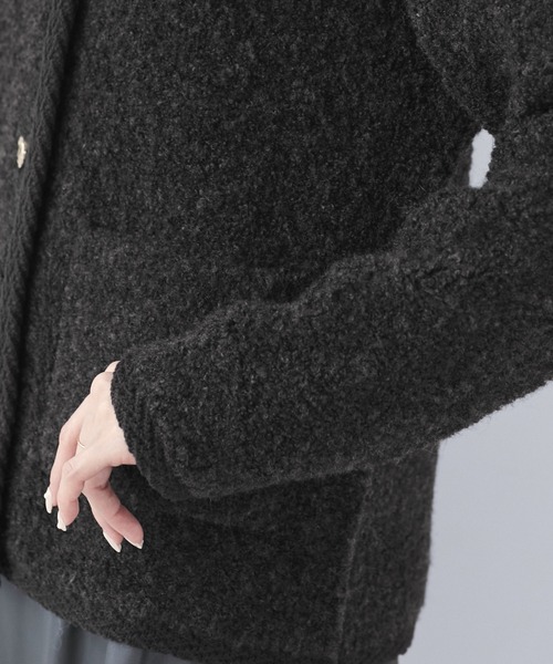 ROPE' PICNIC（ロペピクニック）の「ループ編みニットカーディガン（カーディガン/ボレロ・レディース・チャコールグレー/キナリ/ネイビー・FREE）」の13枚目の写真