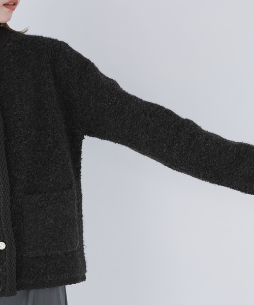 ROPE' PICNIC（ロペピクニック）の「ループ編みニットカーディガン（カーディガン/ボレロ・レディース・チャコールグレー/キナリ/ネイビー・FREE）」の14枚目の写真