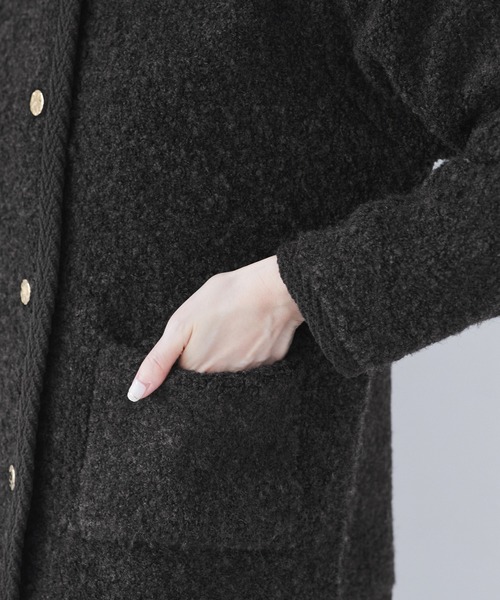 ROPE' PICNIC（ロペピクニック）の「ループ編みニットカーディガン（カーディガン/ボレロ・レディース・チャコールグレー/キナリ/ネイビー・FREE）」の16枚目の写真