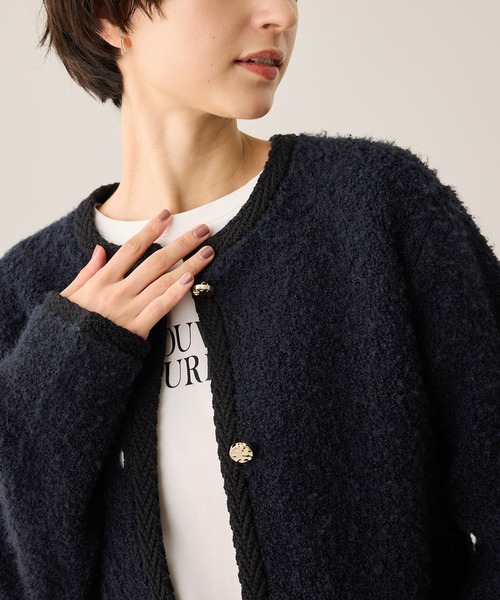 ROPE' PICNIC(ロペピクニック)の「ループ編みニットカーディガン(カーディガン/ボレロ・レディース・チャコールグレー/ネイビー/キナリ・FREE)」の17枚目の写真