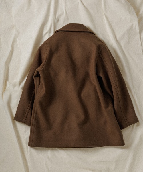 WILD LIFE TAILOR Adam et Rope'(ワイルドテーラーアダムエロペ )の「【WILD LIFE TAILOR】MELTON SHORT COAT(その他アウター・メンズ・ネイビー/ブラウン・L/M)」の4枚目の写真