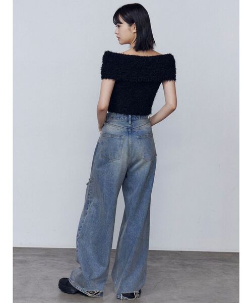 EMODA(エモダ)の「カールシャギーパールニットタンクトップ(ニット/セーター・レディース・ネイビー/レッド/ブラック・FREE)」の8枚目の写真